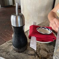 House soy sauce has fish in it, ask for vegan soy sauce (it comes in this container)  at Dragonfly Robata in Orlando