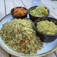Fried rice plate at Mirisata in Portland