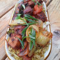 Deviled chik'n fried rice YOU WILL LOVE THIS, SO MUCH FLAVOR at Mirisata in Portland