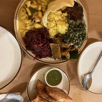 Combo platter   at Mirisata in Portland