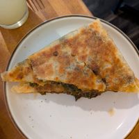 Stuffed chicken and cheese roti at Mirisata in Portland