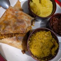 Chicken and cheese roti at Mirisata in Portland