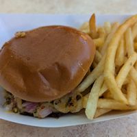 The Island Burger at Mirisata in Portland