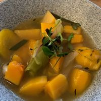 Butternut squash soup at Aarmühle in Interlaken