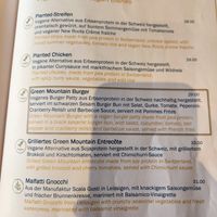 Updated menu summer 2023 at Aarmühle in Interlaken