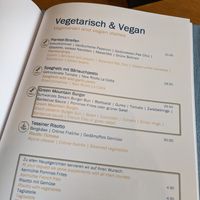 vegan menu at Aarmühle in Interlaken