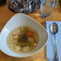 asparagus broth at Aarmühle in Interlaken