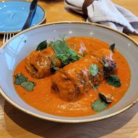 Wirsing/Reis-Roulade mit Kokos/Tomatensauce at Aarmühle in Interlaken