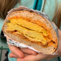 Vegan Bacon,Egg, & cheese   at Guevara's in Brooklyn