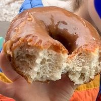 Dulche de leche donut was so yummy! Basically Carmel   at Guevara's in Brooklyn