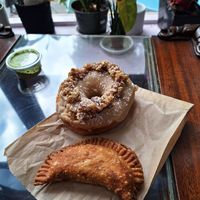 Donut e empanada at Guevara's in Brooklyn