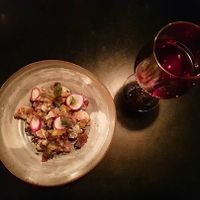 Cauliflower, cranberry, Dutch carrots, pistachio at Vincent in Barton