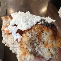 Margherita focaccia with almond cheese   at Ordinarie Fare in Dayton