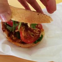 Panini from the inside. at Zekis UniCafé in Heidelberg