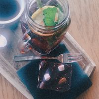 homemade lemonade & vegan rocky road at Coffeelab - Central Station in Eindhoven