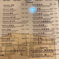 Menu at Coliseo in Benidorm