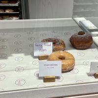 Some of Circle of Life’s vegan donut options. (Late in the day, after some had sold out.) at Circle of Life Doughnut Co in Hobart
