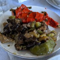 Tyrshi (pickled vegetables)  at Taverna Tradicionale in Gjirokaster