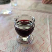 Free grape juice at Taverna Tradicionale in Gjirokaster