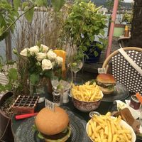falafel burger & fries ~  at Samigo in Zurich