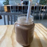 Cacao and almond milk smoothie.  at The Offering in Greytown