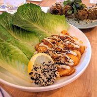 Korean rice cakes at Greenhouse Canteen + Bar in Columbus