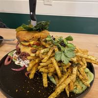 Mushroom Cheeseburger at Greenhouse Canteen + Bar in Columbus