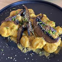 Pumpkin gnocchi w/ truffle mushrooms at Greenhouse Canteen + Bar in Columbus