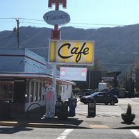Diner featured in the TV show Twin Peaks. at Twede's Cafe in North Bend