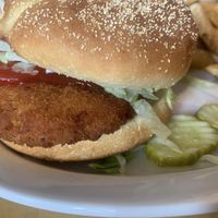 Fake chicken burgers   at Twede's Cafe in North Bend