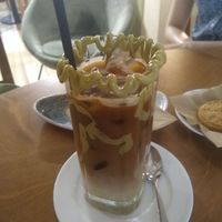 Iced coffee with pistachio cream at TÈCO in Palermo