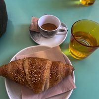 Vegan croissant, espresso.  at TÈCO in Palermo