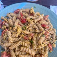 Tofu, pistachio pasta.  at TÈCO in Palermo