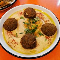 Hummus with falafel at Levantini in Maastricht