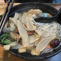 Herbal noodles- soup is very good!  at Leaf Corner 慈素 - Tai Seng in Central Singapore