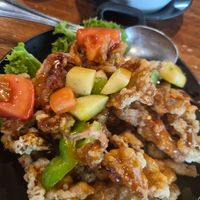 Sweet n sour abalone mushroom at Leaf Corner 慈素 - Tai Seng in Central Singapore