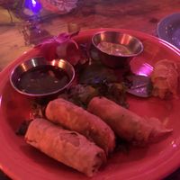 Veggie spring rolls. (Partially eaten) at The Honu in Dunedin