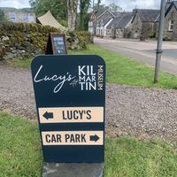 Sign to Lucy’s (2 food trucks with outdoor sitting area)  at Lucy's in Ardfern