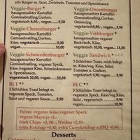 Menu 1  at O'Toole's Schmiede in Nuremberg