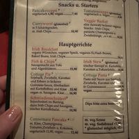 Menu 2  at O'Toole's Schmiede in Nuremberg