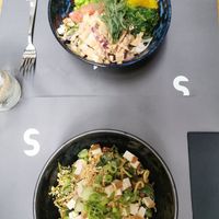 (Vegan upon request) Don noodles and vegan version of the 'tuna bowl' at Swanky Monkey Garden in Zagreb