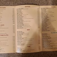Menu at City Dragon in San Diego