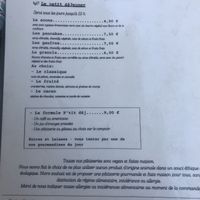 Menu at Michel MaBelle in Bordeaux