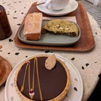 Chocolate caramel cake at Michel MaBelle in Bordeaux