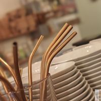 Metal straw at Michel MaBelle in Bordeaux