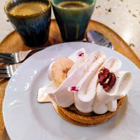 Banoffee tart + Coffee at Michel MaBelle in Bordeaux