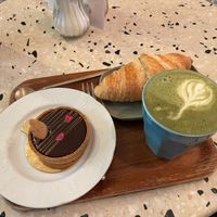Pastries + Matcha Latte at Michel MaBelle in Bordeaux