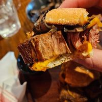 Close up of vegan Philly cheese steak at Brooklyn Organic Kitchen in Mahopac