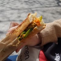 Banh mi sandwich at Eve, la sandwicherie végétale in Paris