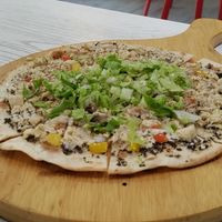 Truffle mushroom pizza at The Vegan Plate in Tainan